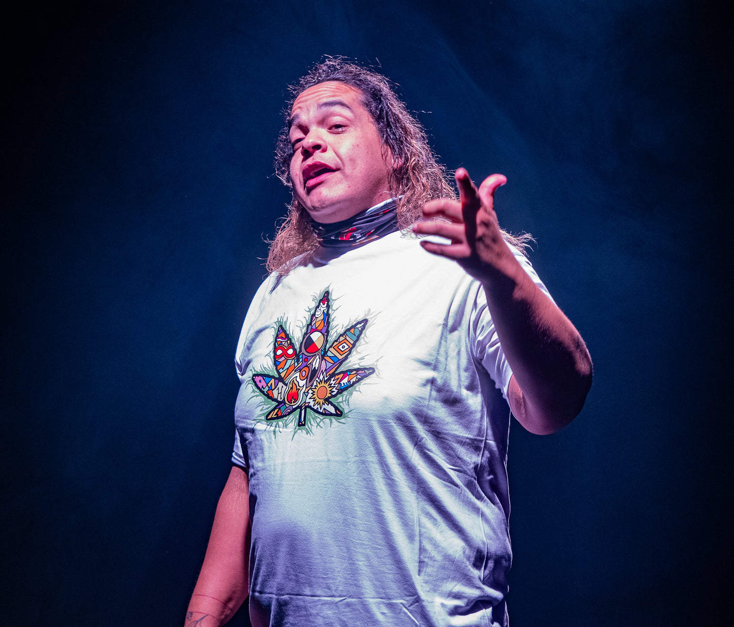 White Level Up Marijuana Leaf